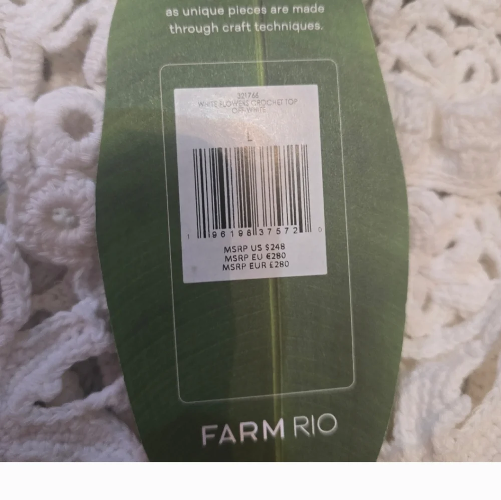 FARM Rio White Crochet Top - Picture 6 of 7